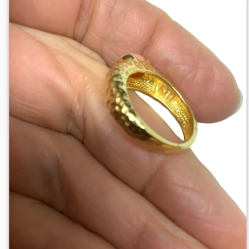 18k over sterling silver Coral ring